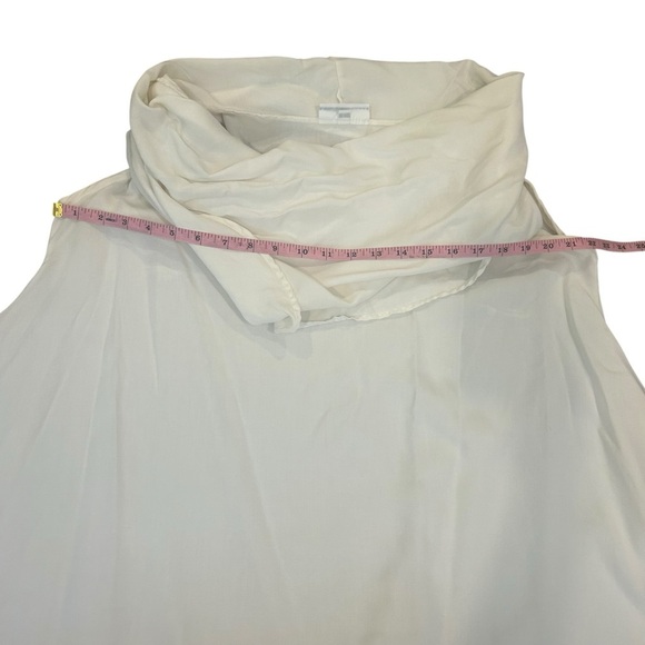 Bryn Walker sleeveless cowl neck Tencel white top size large - Picture 10 of 12